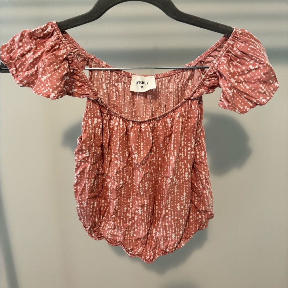 Everly Pink Puff Sleeve Ruched Blouse